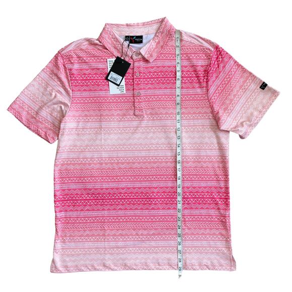 YATTA GOLF Men's Golf Polo Shirt Tribe Vibe Stretch Wicking UPF Size Large NEW - Picture 11 of 11